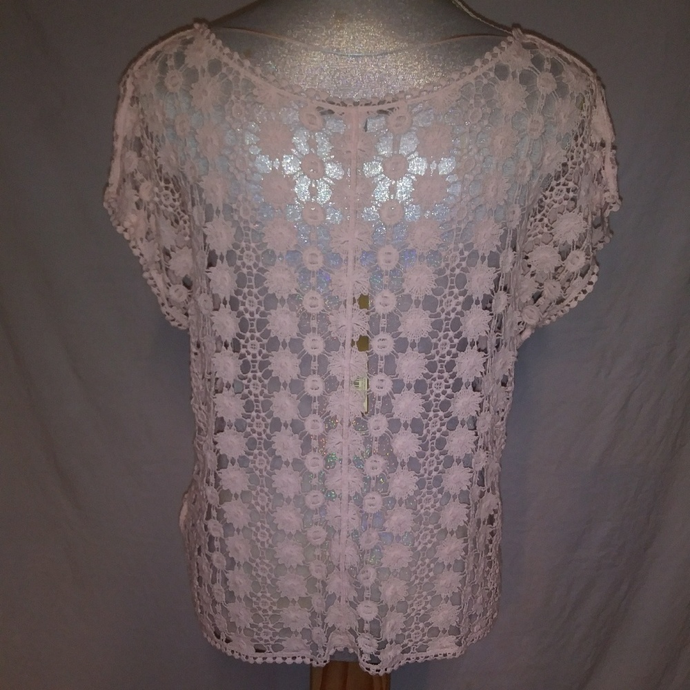 NWT Lauren Conrad knitted Lite Pink Shirt - Picture 5 of 8